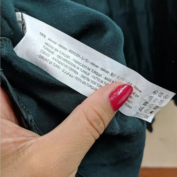 Zara Women's Emerald Green Cowl Neck Slip Midi Dress Sleeveless Size large - Picture 6 of 12